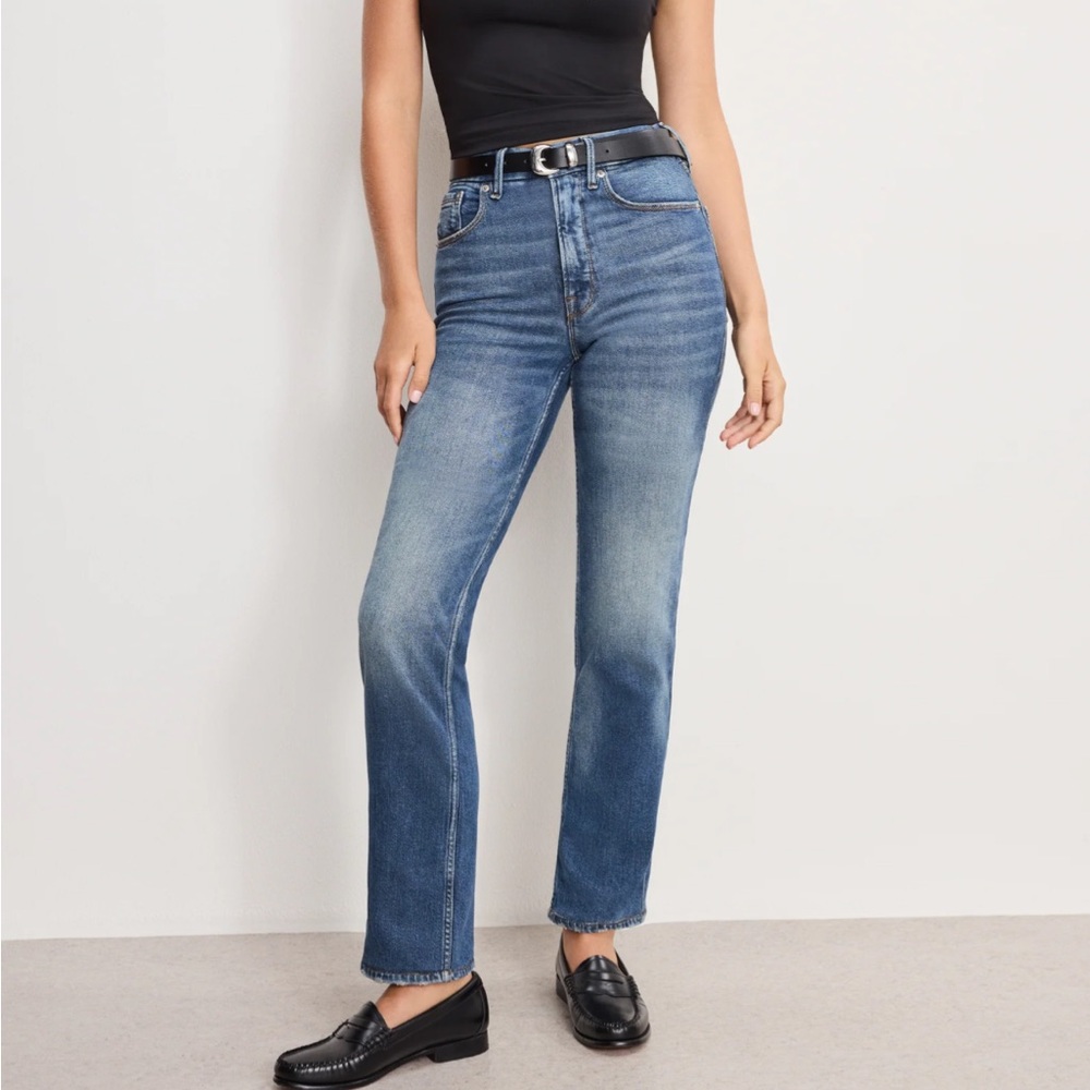 Good Icon Straight Ankle Jeans Indigo 480 size 12/31